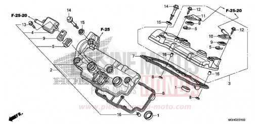 COUVERCLE DE CULASSE VFR1200XDG de 2016